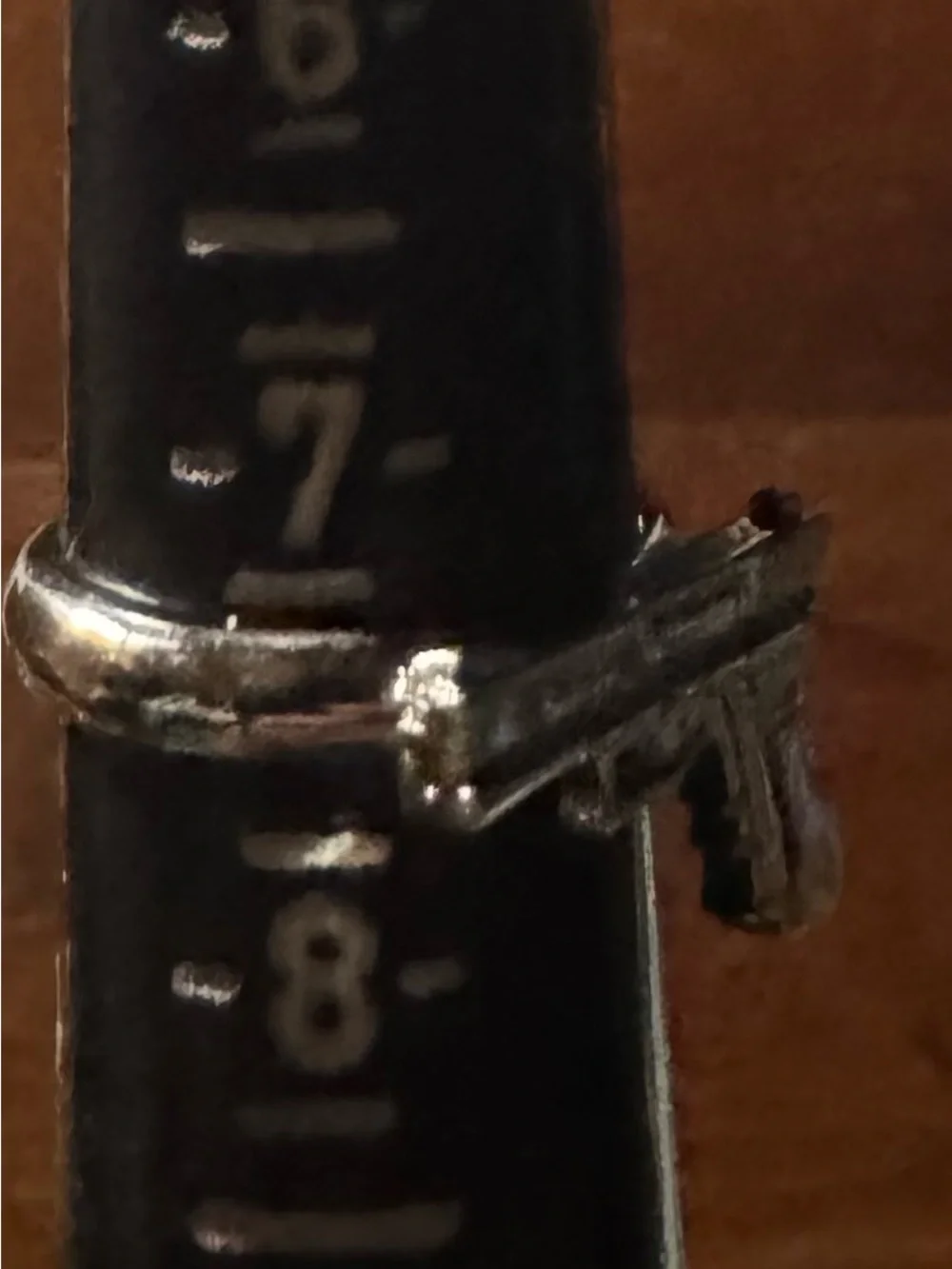 Chrome Toy Pistol-Shaped Statement Ring - Silver